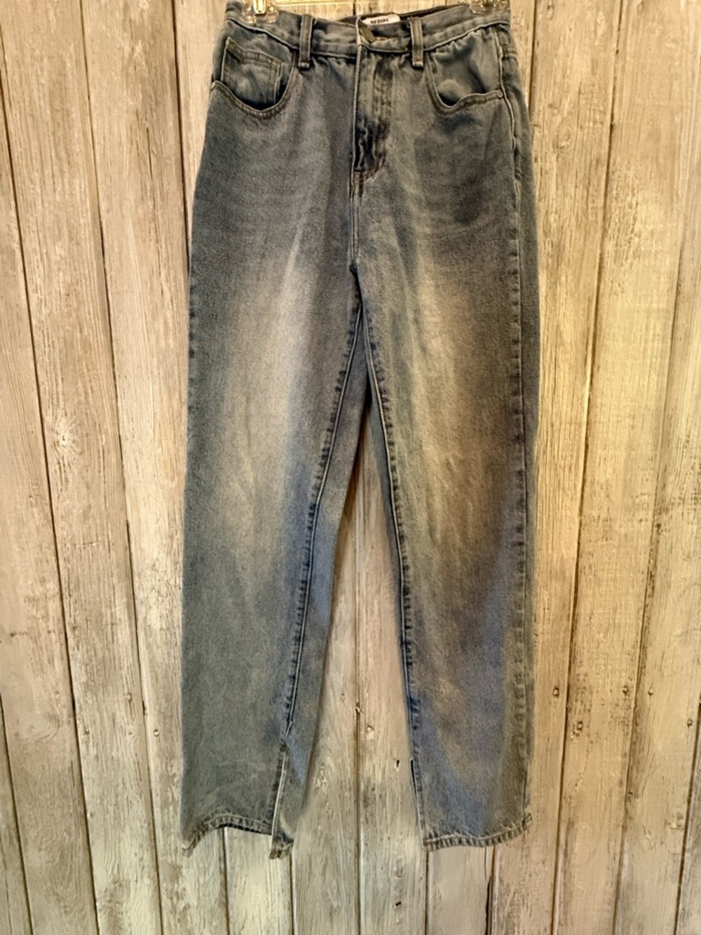 Redial Straight Leg Jeans in Washed Blue